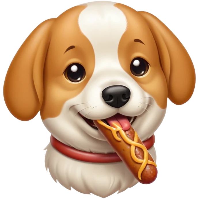 Dog with sausage emoji