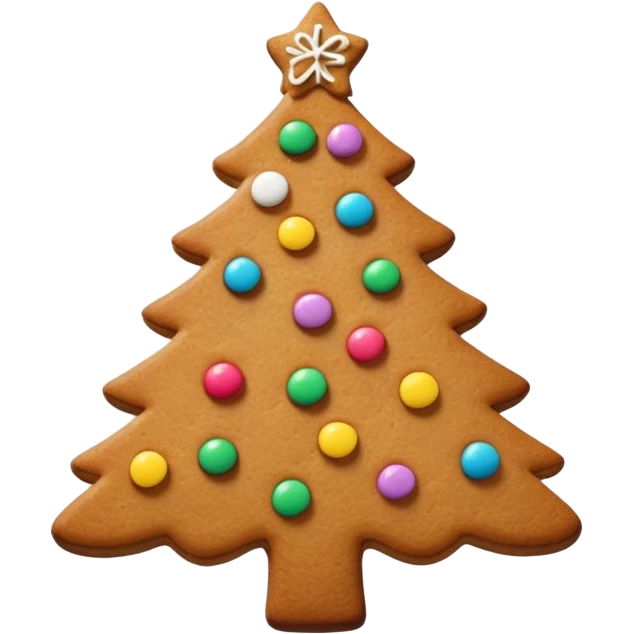 gingerbread cookies in the form of a Christmas tree emoji