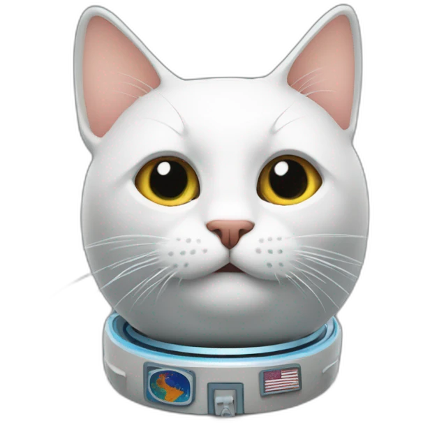 Un chat cosmonautes emoji