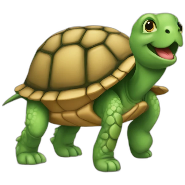 Tortue sur un chien emoji