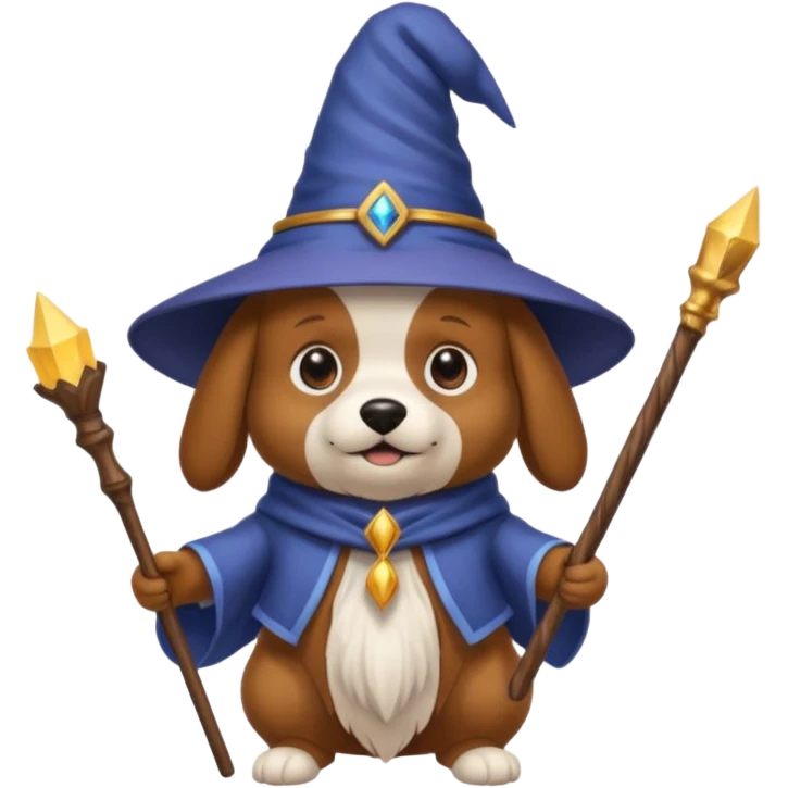 Dog wizard emoji