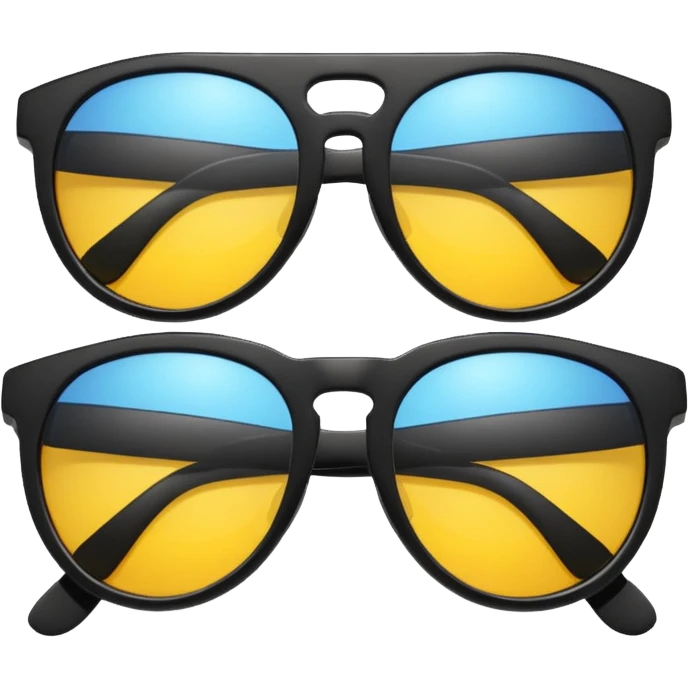 3d style sunglasses blak emoji