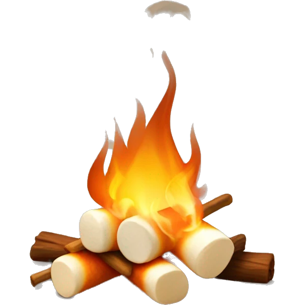 Roasting marshmallows  emoji