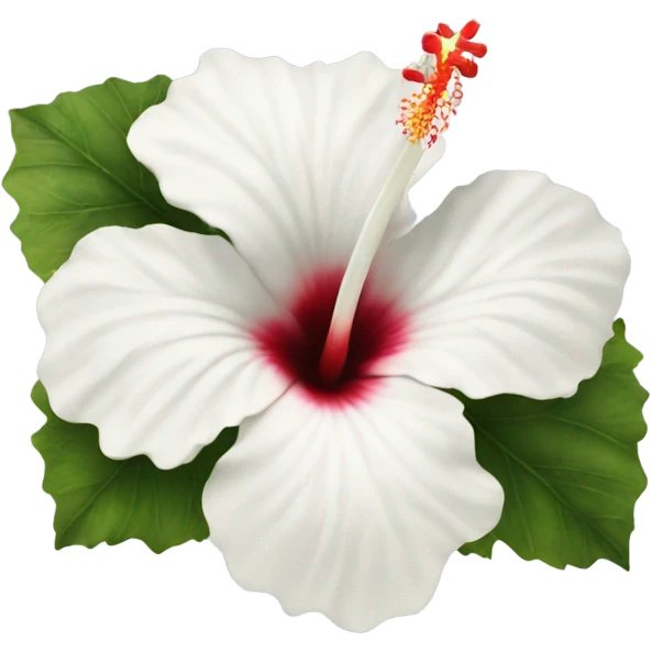 white hibiscus emoji