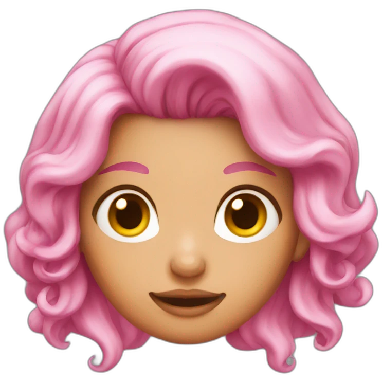 pink hair witch emoji
