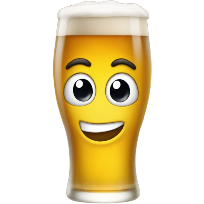 A beer winking at me emoji