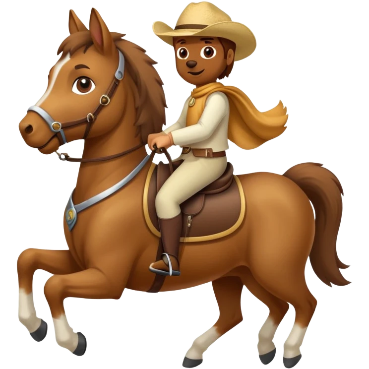 dog ridding a horse  emoji