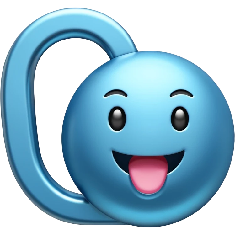 Blauer Haken von tik tok emoji