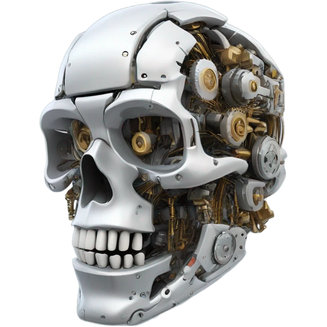 Robot skull emoji