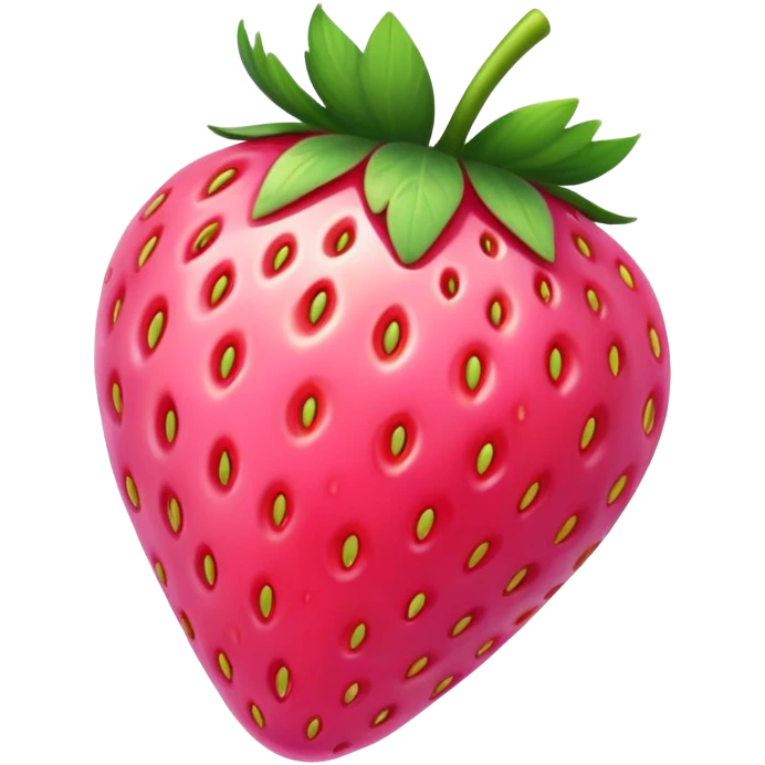 Pink strawberry emoji