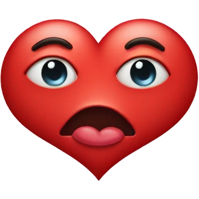 Heart eye emoji with kiss mouth emoji