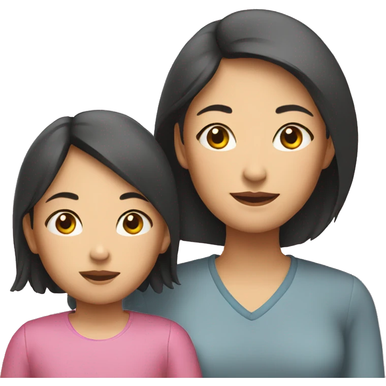 asian mother and daughter emoji