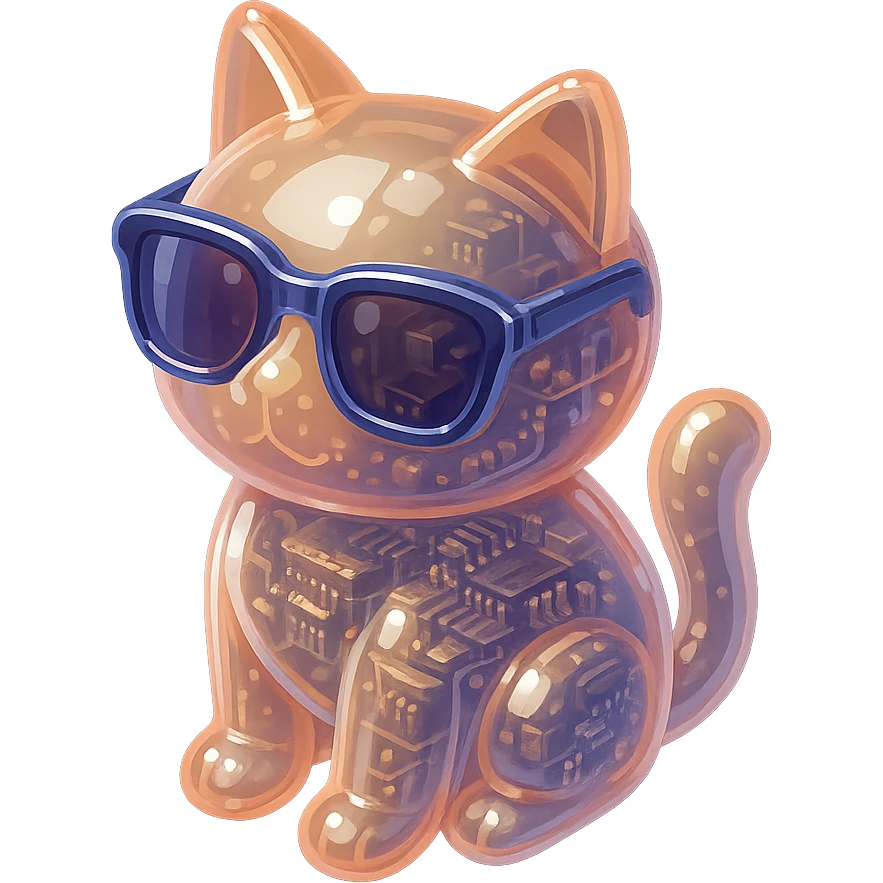 Cat wearing sunglasses emoji