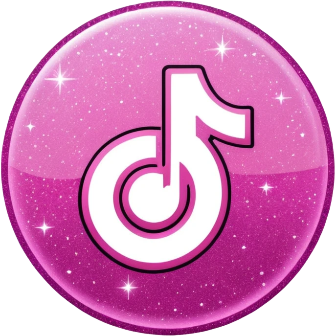 glitter pink logo TikTok emoji