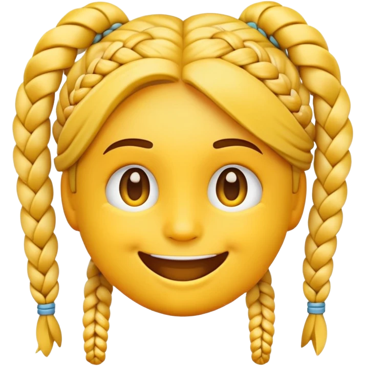 Emoji face with braids  emoji