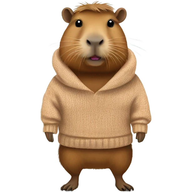 Capybara with a sweater emoji