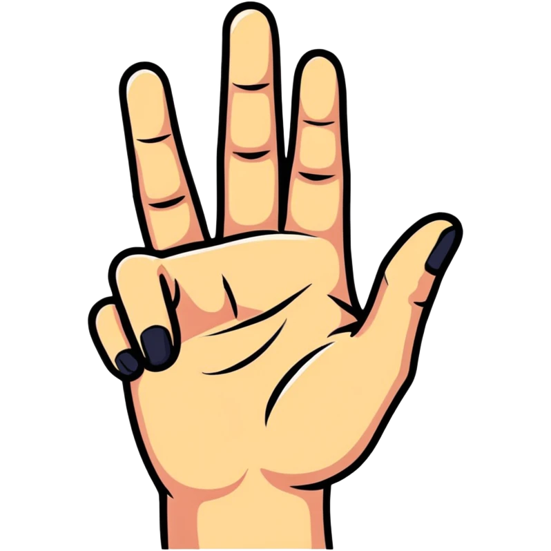 Cartoon hand making pinched fingers gesture emoji