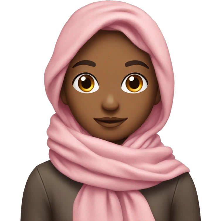 Cute soft pink scarf emoji
