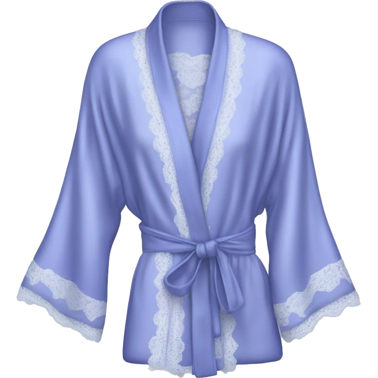 Periwinkle silk lace robe emoji