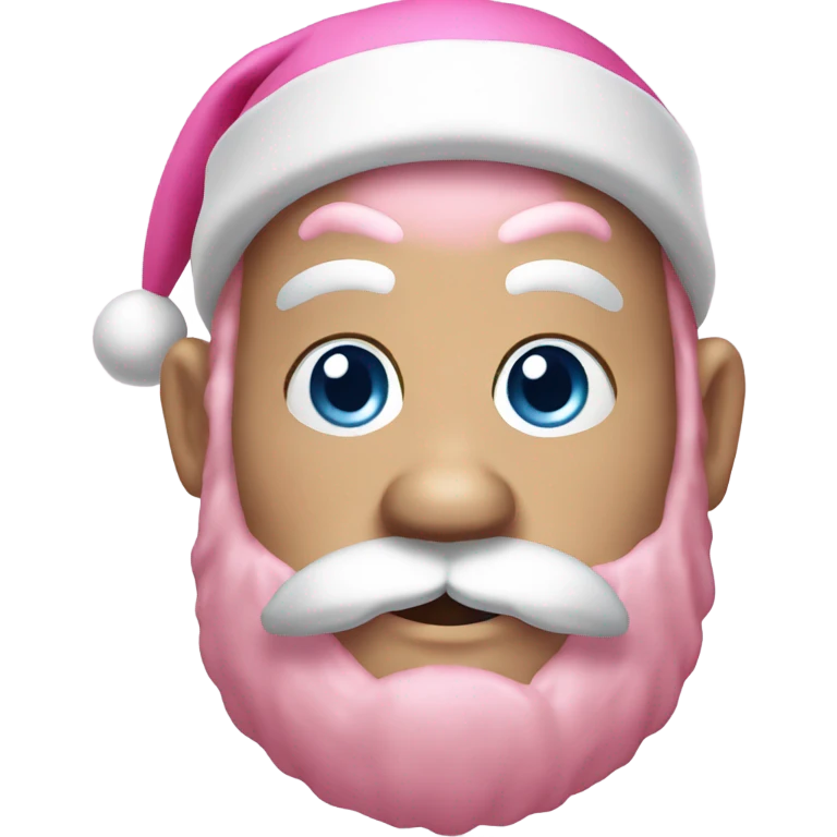 Pink Santa Claus head emoji