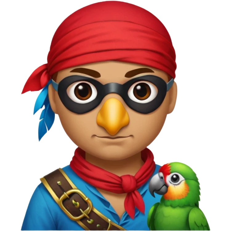 pirate and parrot emoji