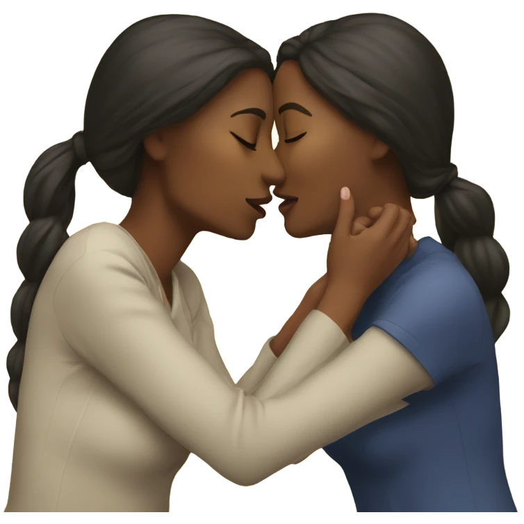 woman kissing woman emoji