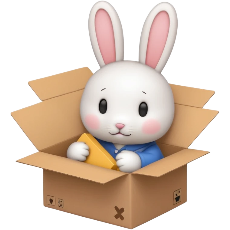 Cute miffy with box emoji