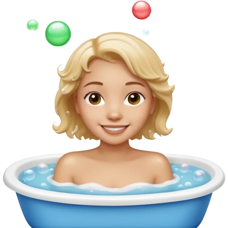 Chica bañada emoji