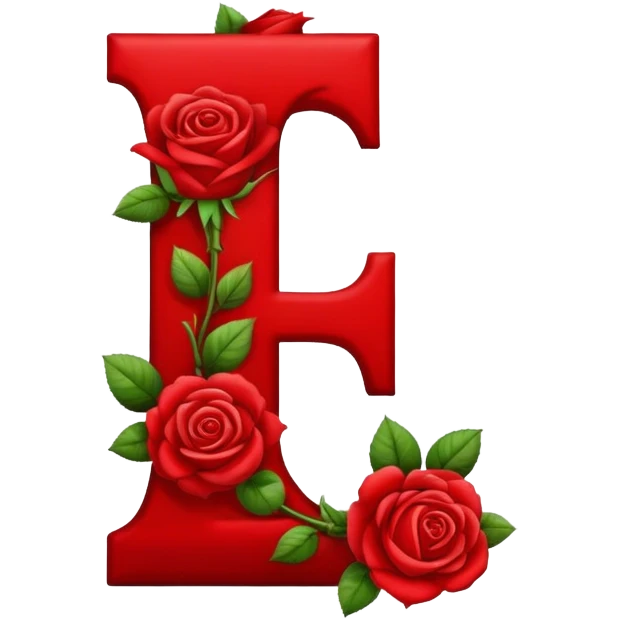 Roses alphabet letter i emoji
