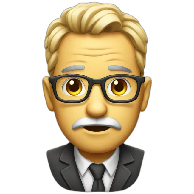 Mad mathematician emoji
