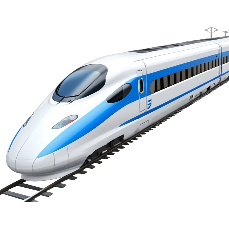 High-Speed Train (Shinkansen) - JR East (Model Year: 2021) (Iconic colour: White with blue) emoji
