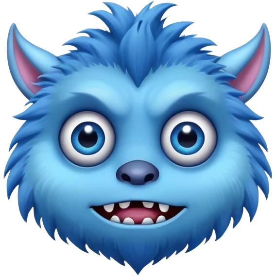 funny monster with two eyes and four ears emoji