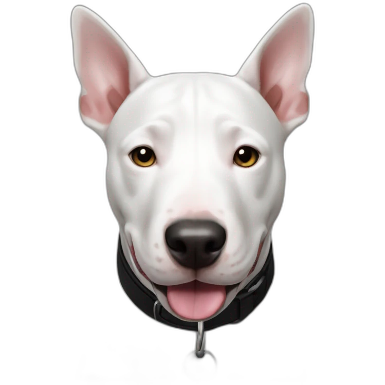 happy black & white bull terrier emoji