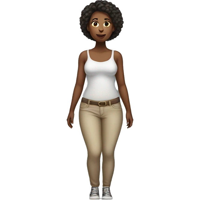 A woman full body with large hips emoji