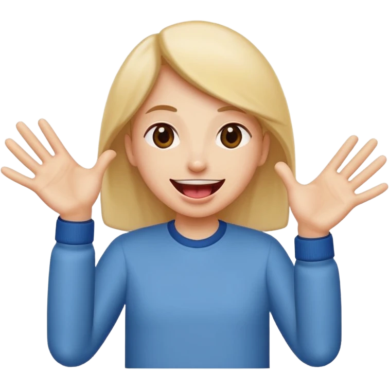 tounge out with hands to the side emoji
