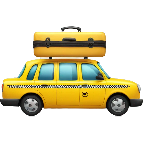 taxi with luggage emoji