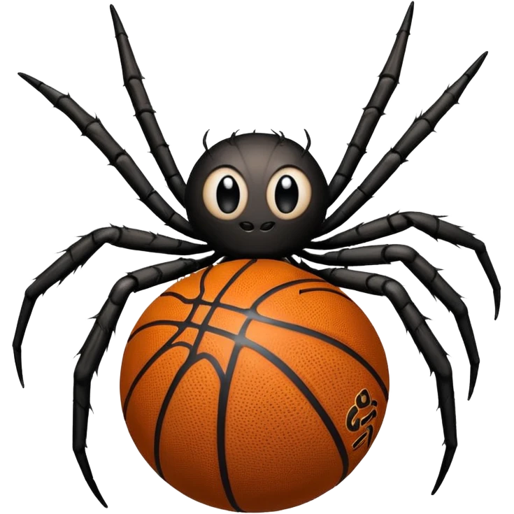 A spider with a basketball emoji