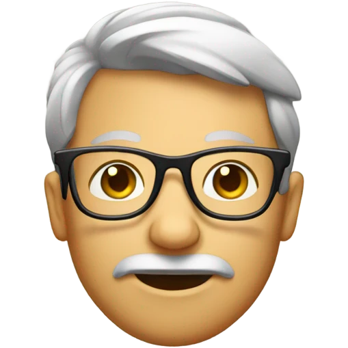 face wearing glasses with magnetic frames emoji