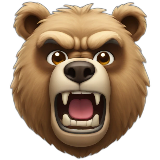angry bear emoji