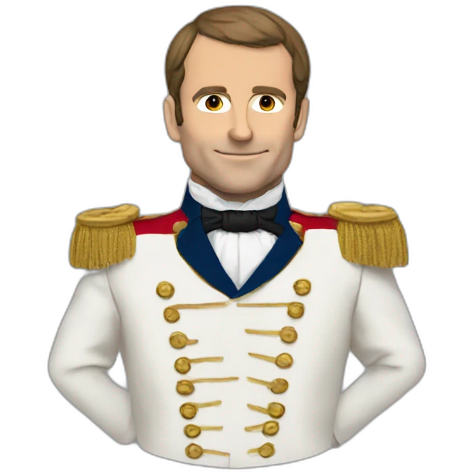 macron with napoleon suit emoji