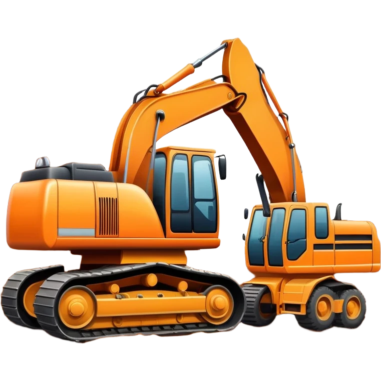 Excavator dirt dump truck emoji
