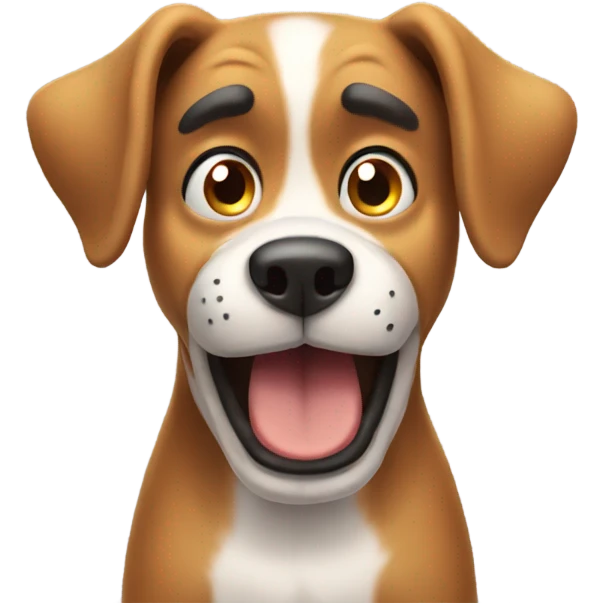 frustrated talking dog  emoji