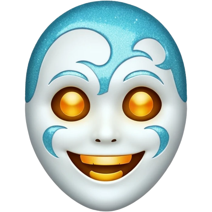 mask Ghost face glitter  emoji