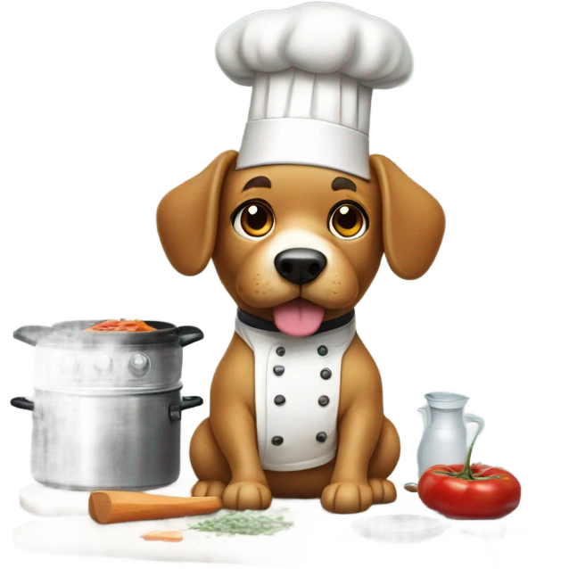 dog cooking emoji