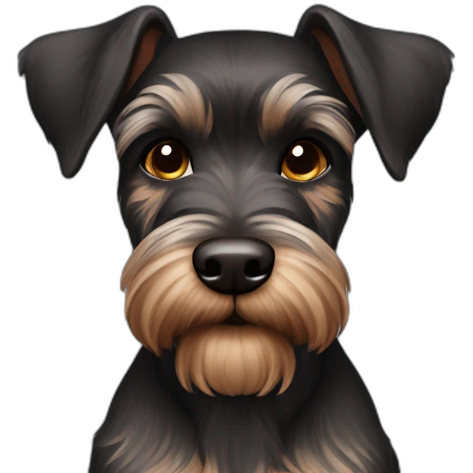 brown black schnauzer emoji