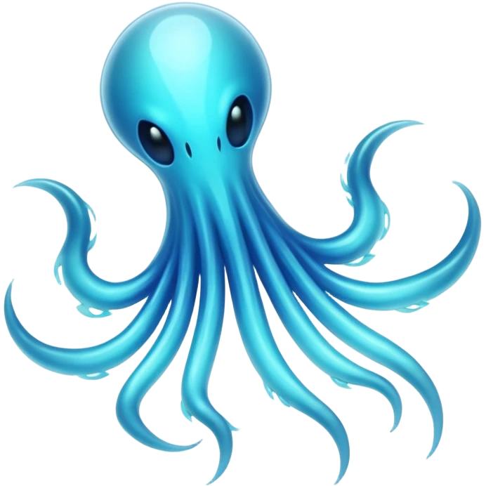 Bioluminescent transparent translucent glossy glassy X-rayed shiny glowing spooky spectral ghostly smooth soft Clawitzer-Seadra-Parasect-fusion emoji