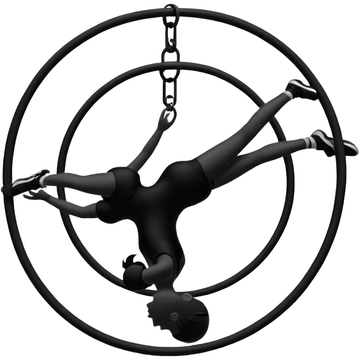 aerial hoops silhouette  emoji