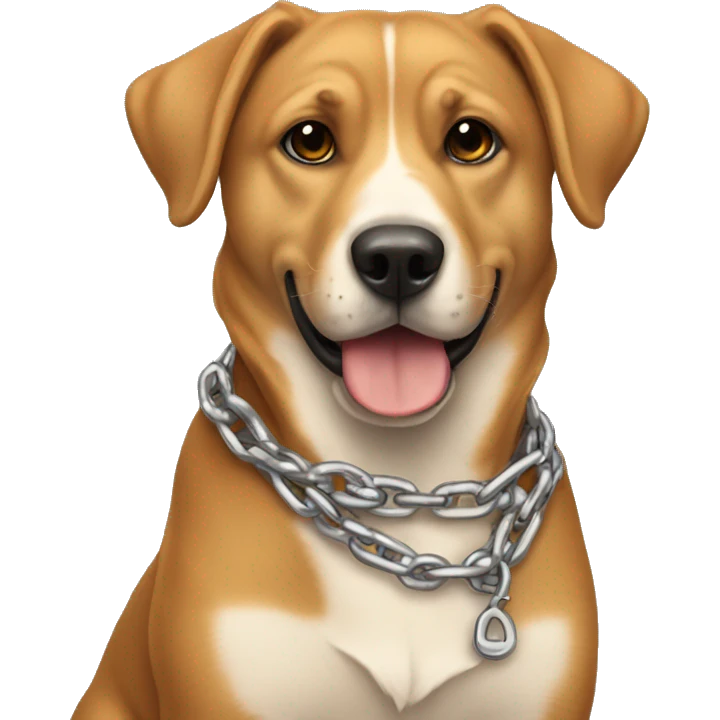 Perro con cadena  emoji