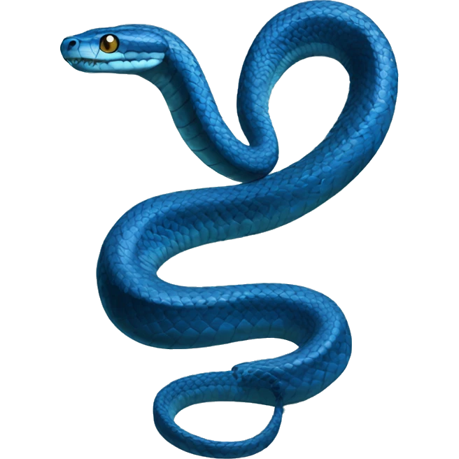 Blue viper snake  emoji