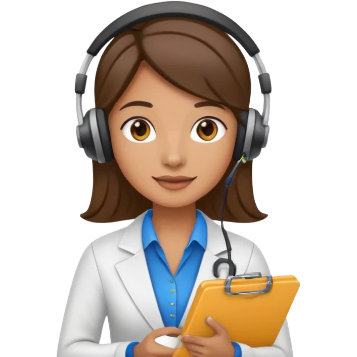 Event Planner Holding A Clipboard And Headset emoji